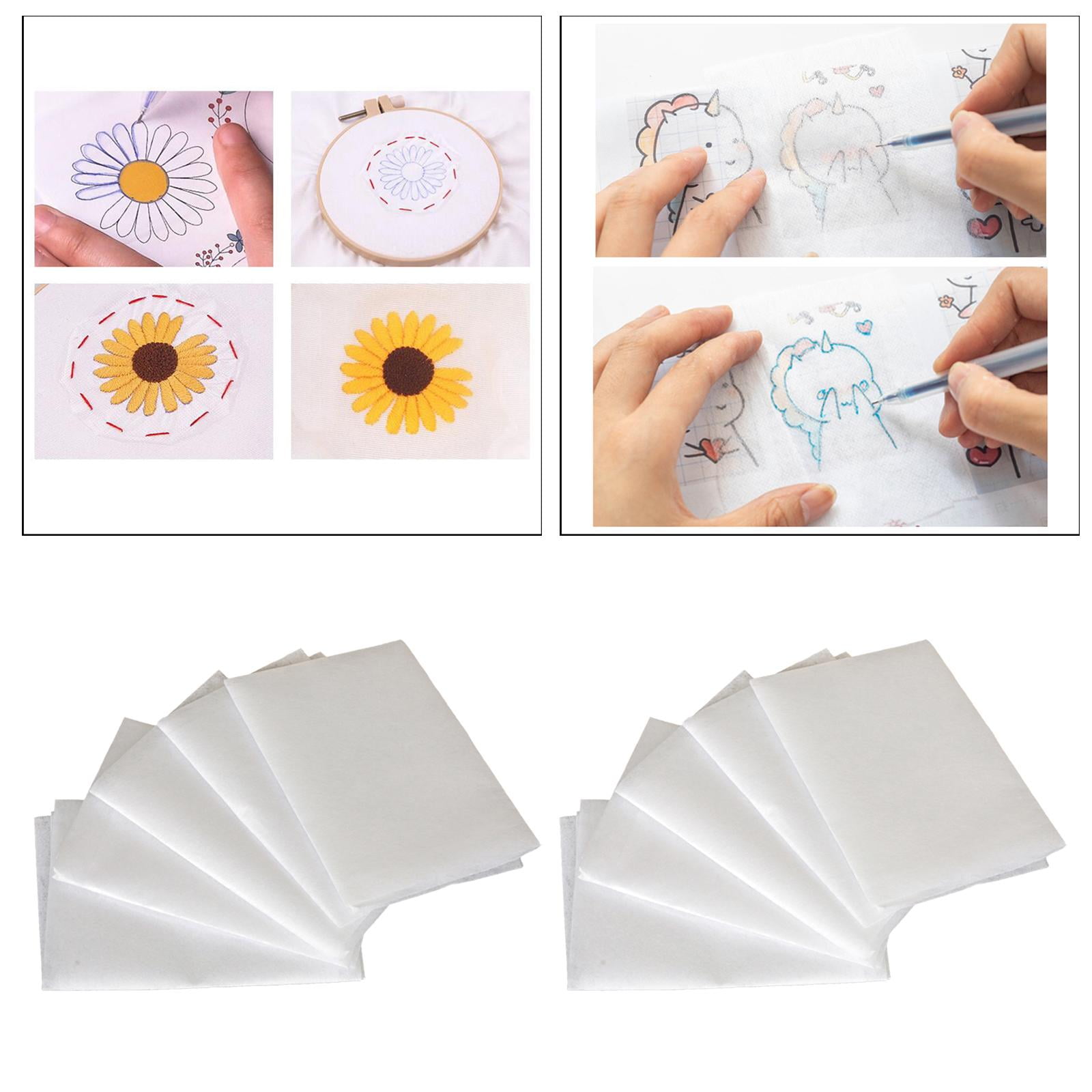 2X 10 Sheets Water Soluble Embroidery Stabilizer 50x50cm for Machine Embroidery