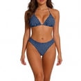 thumbnail image 4 of Halter Bikini Sets for Women 2-Piece Open Back Bathing Suit,Push Up Bra and Seamless Stretch Swimwear Bottom, 4 of 8
