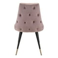 thumbnail image 6 of Modern Contemporary Dining Chair, Set of 2, Pink, Velvet Fabric Stainless Steel, 6 of 6