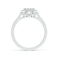thumbnail image 2 of ANGARA Natural Composite Diamond Halo Engagement Ring in 14K White Gold for Women (Size-2.6mm| Color-I-J| Clarity-I1-I2) | April Birthstone, Anniversary, Jewelry Gift for Women | Natural Diamond Ring, 2 of 8