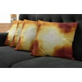thumbnail image 2 of Ambesonne Abstract Throw Pillow Cover 4 Pack, Modern Grid Design, 18", Dark Orange and Yellow, 2 of 6