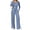 C-Blue, variant on Two Piece Sets for Women Fall Long Sleeve Ruched Tops and Wide Leg Pants Tracksuit Outfits Ladies Fashion Casual Lounge Sets