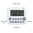 thumbnail image 3 of Temporizador digital LCD grande para cocina, reloj de cuenta regresiva, alarma de 99 minutos, funciona con pilas, color gris, 3 of 14