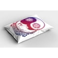 thumbnail image 2 of Ambesonne Yin Yang Pillow Sham, Oriental Crescent Moon, 36" X 20", Dark Blue and Magenta, 2 of 2