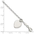 thumbnail image 7 of Sterling Silver Bracelet Childrens 12 mm 6 in Engraveable Heart Childs, 7 of 7