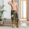 thumbnail image 4 of Salouo Dinosaur Bald Eagle Print Pajama Pants for Men, Lounge Pants Elastic Waistband Casual Men's sleepwear Loungewear Sleep Pajama Pant -X-Large, 4 of 7