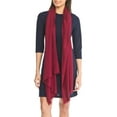 thumbnail image 4 of Gianfranco Ferre Burgundy Pashmina Scarf for Womens, 4 of 5