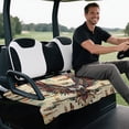 thumbnail image 5 of Uourmeti Golf Cart Seat Portable, Compatible with Summer Golf Carts, Golf Cart Seats Cushion Covers Fit for EZGO EZGO TXT RXV, Eagle Pattern, 5 of 8