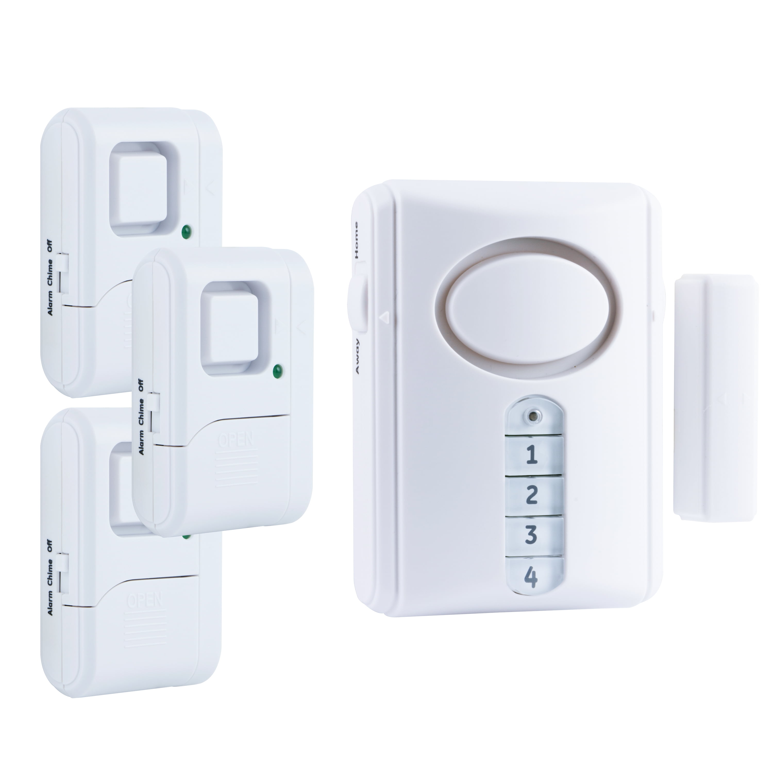 Wireless Window Door Burglar w/ 4 Magnetic Sensor Home Security Alarm System 