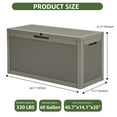 thumbnail image 3 of Uforic 60 Gallon Resin Deck Box,Outdoor Rattan Storage Box,Weatherproof, Lockable, Light Brown, 3 of 10