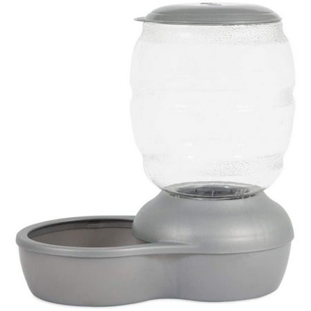 Petmate Replendish Pet Feeder with Microban Pearl Silver Gray 5 lbs