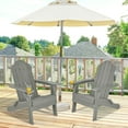 thumbnail image 3 of Gymax 2PCS Patio Folding Adirondack Chair Weather Resistant Cup Holder Yard Grey, 3 of 8