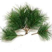 Triani 20 Pcs Shxstore-1 Artificial Green Pine Needles Branches Small Twigs Stems Picks for Christmas Flower Arrangements Wreaths and Holiday Decorations, Green