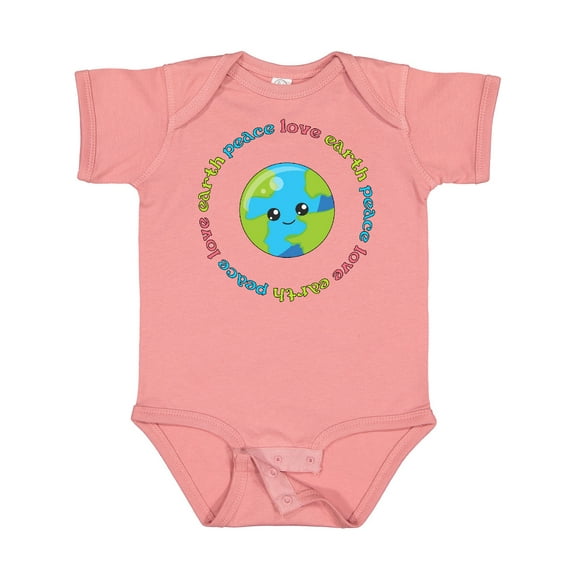 Inktastic Peace Love Earth Boys or Girls Baby Bodysuit
