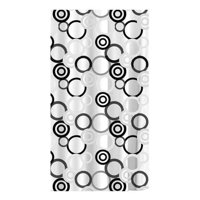 ITY International - Rideau de Douche en Peva, 71 Pouces x 71 Pouces, Motif Cercle