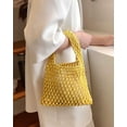 thumbnail image 2 of Kukuzhu Mesh Tote Bag Women's Woven Handbags Summer Travel Purse Handbag Large Hobo Bag Texture Shoulder Bag, 2 of 7