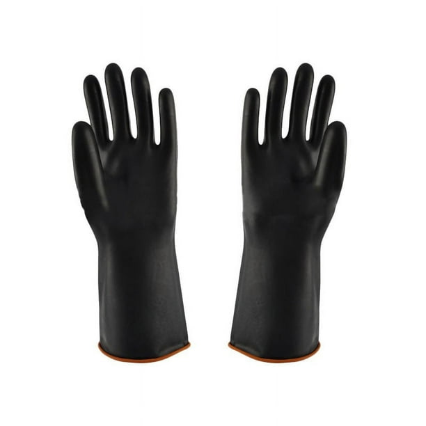 Guantes resistentes a químicos de látex de tamaño XL, guantes de goma largos reutilizables y resistentes, guantes para lavar platos, guantes de seguridad industrial para hombres