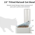 thumbnail image 3 of Cuencos para Gatos Pequeños CHAO de Color Blanco, Cuenco Elevado, Antivómitos con Inclinación de 15 Grados, Dispensador Automático de Agua, 3 of 5