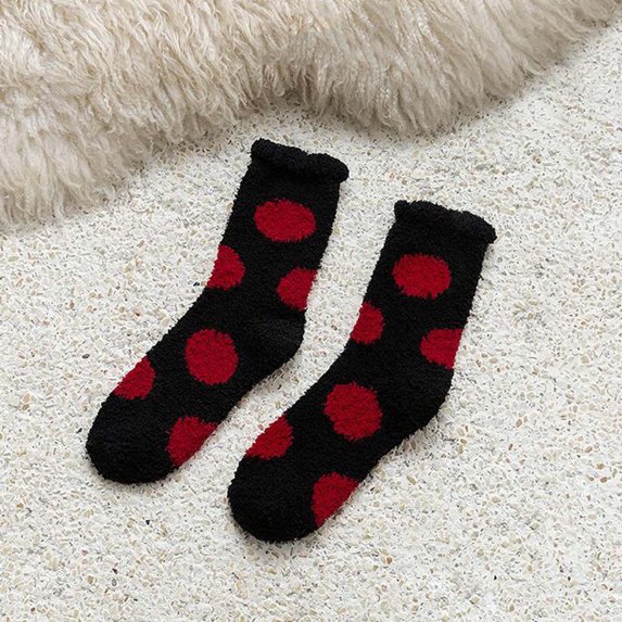 Dyfzdhu Fashion Winter Keep Warm Women Printed Ladies Breathability Thick Socks