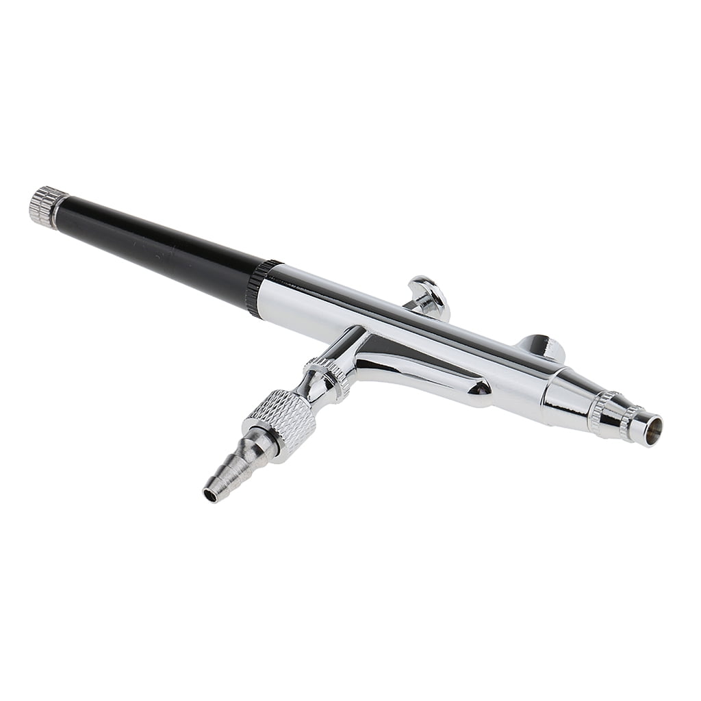 Dualoai New Gravity Feed Airbrush .3mm Tip Air Brush 2/4cc Cups for Cosmetic Nail Art