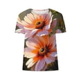 thumbnail image 2 of Camisas de Manga Larga para las Mujeres Suelto Ajuste Impreso Verano Sexy Cuello Redondo Superior, Poliéster Regular, 2 of 5