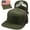 Olive, variant on American Flag Flat Visor Constructed Mesh Snapback Hat + 2 Patriotic Patches