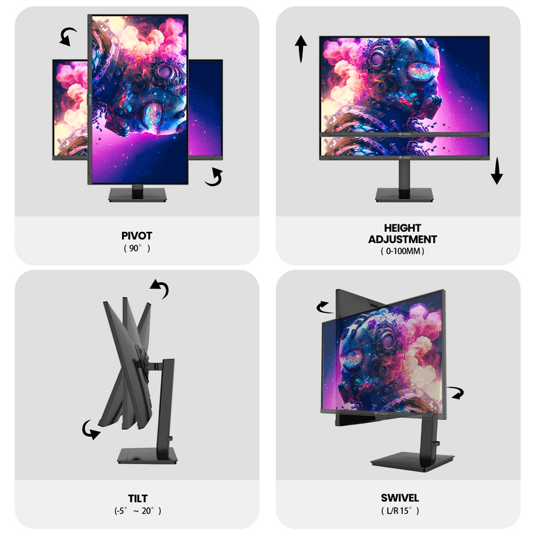 CRUA 27” Gaming Monitor, UHD (3840x2160) Dual Mode (4K 144Hz