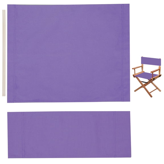 Cloth Chair Replacement with 2 Wood Sticks for Director Chair Makeup Chair Seat and Back Medium Purple 530x200x4.5mm