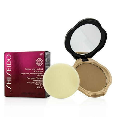 Sheer Finish Compact Foundation - Shiseido Sheer & Perfect Compact Foundation SPF15 - #B20 Natural Light Beige 10g/0.35oz