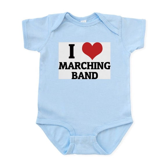 CafePress - I Love Marching Band Infant Creeper - Baby Light Bodysuit, Size Newborn - 24 Months