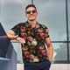 thumbnail image 4 of Balery Rose Flowers Camisa Polo de Hombre con Estampado, de Manga Corta y Tejido Medio, Camisa Tipo Golf Polo-Large, 4 of 6