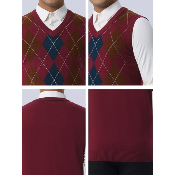 Mens Sweaters Argyle Sweater Canada Argyle Wool Crewneck Pullover