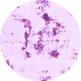thumbnail image 1 of Ahgly Company Indoor Round Abstract Purple Modern Area Rugs, 3' Round, 1 of 4