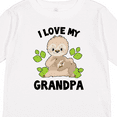 thumbnail image 4 of Inktastic Cute Sloth I Love My Grandpa with Green Leaves Boys or Girls Long Sleeve Toddler T-Shirt, 4 of 5