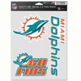 thumbnail image 1 of Wincraft NFL Autocollant Miami Dolphins Multi-Usage pour Fan - Lot de 3, 1 of 1