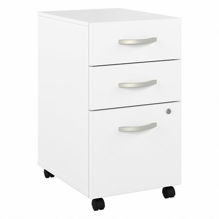 UPC: 0042976190590 | Bush Business Furniture Bush Furniture Studio A 3 Drawer Mobile File Cabinet – Assembled  White
