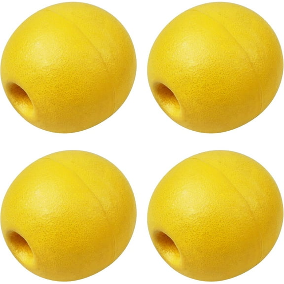 OROOTL Rope Floats Marine Buoy Floats,4pcs Crab Trap Floats Buoy Fishing Marker Buoys Oval Water Floats Ski Rope Floats for Boats Pool Kayak Crabbing Trail Dock,Yellow