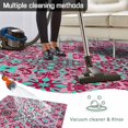 thumbnail image 5 of Vintage Middle Century Outdoor Rug for Patio/Deck/Porch, Non-Slip Large Area Rug 4 x 6 Ft, Abstract Bohemia Style Aztec Pink Indoor Outdoor Rugs Washable Area Rugs, Camping Rug Carpet Runner, 5 of 8