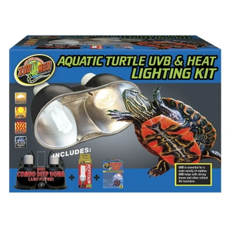 Zoo Med Aquatic Turtle UVB and Heat Lighting Kit (Best Heat Light For Bearded Dragons)