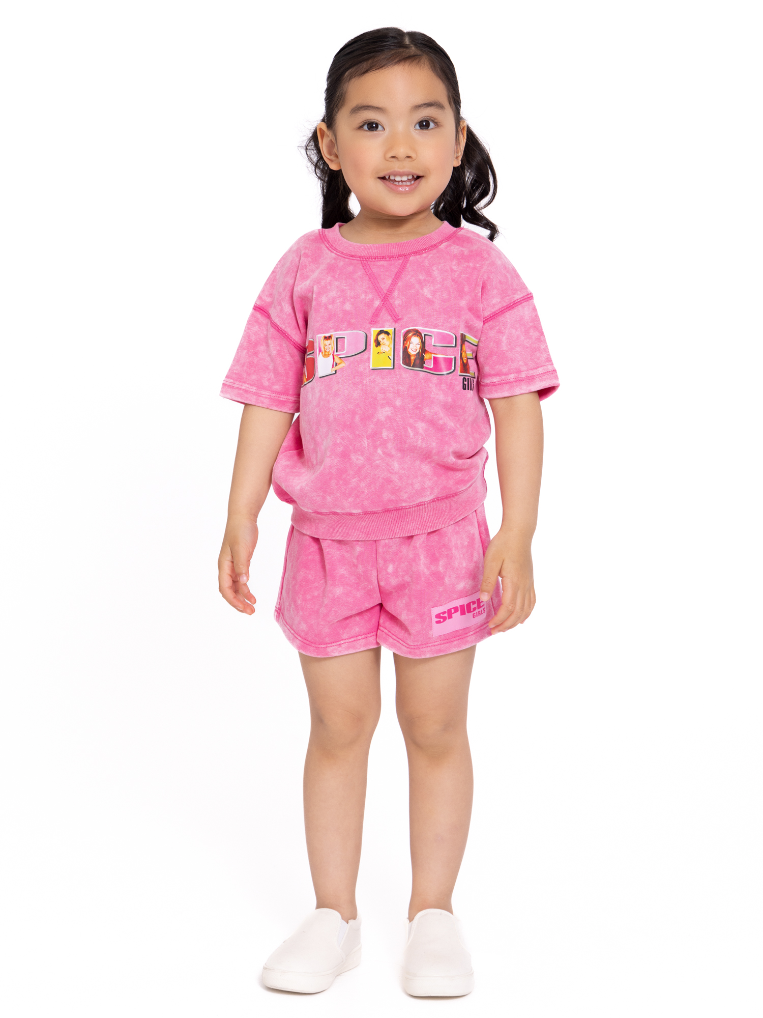 Spice Girls Toddler Girls Short-Sleeve Sweatshirt and Shorts Set, 2-Piece, Sizes 12M-5T