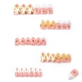thumbnail image 3 of 30 Pcs Summer Bestseller Beach Press-On Nails, 3D Flower & Starfish Premium Seashell French Nail Tips, Removable False Nails for Women, 3 of 5