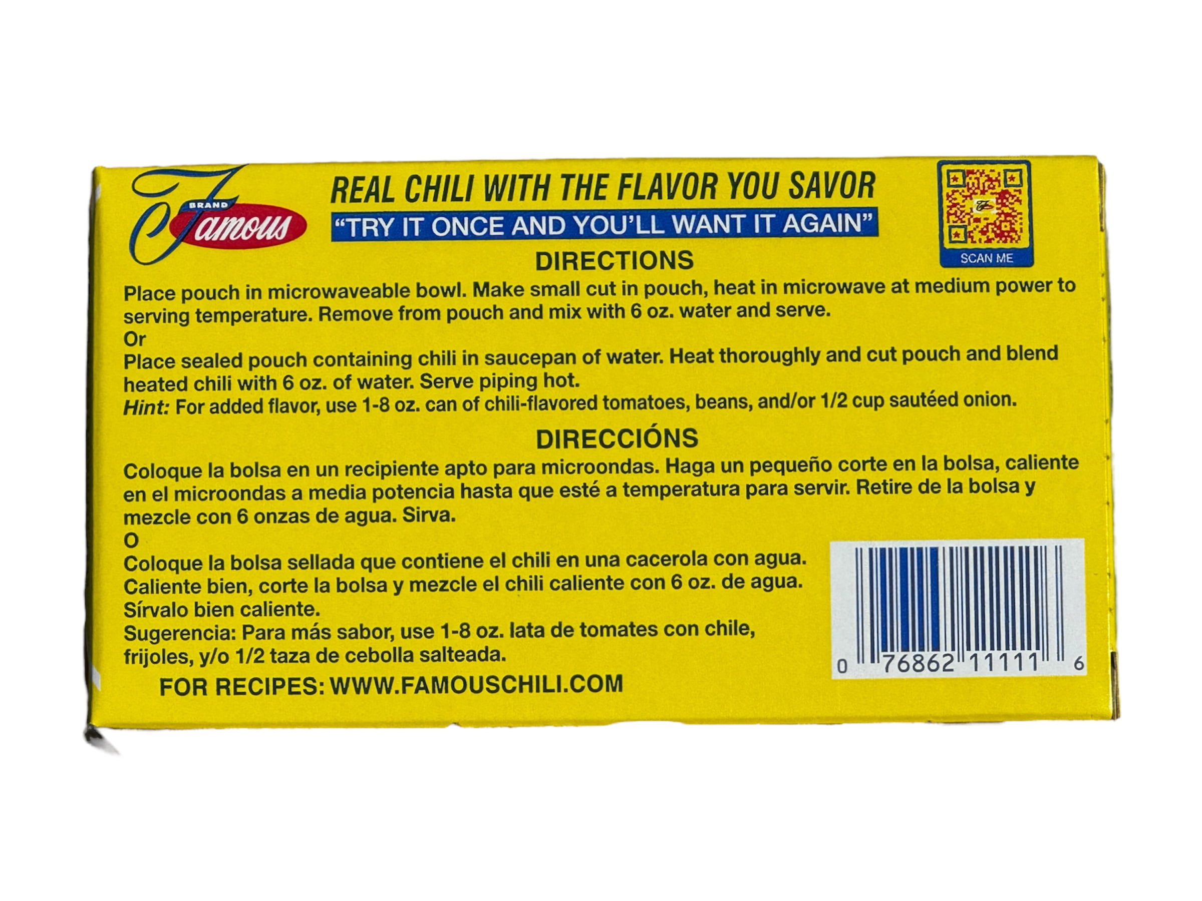 Refrigerated Ready-to-Eat Chilled Famous Brand 4 Star Famous Beef Chili, 15 oz