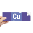 thumbnail image 1 of Cu Cuivre Élément Checal Science Rectangle Pare-Chocs Carnet Autocollant Fenêtre Autocollant, 1 of 1