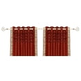 thumbnail image 2 of Rust Hand Crafted Grommet Top Sheer Sari Curtain Drape Panel  - 43Wx84L - Piece, 2 of 2