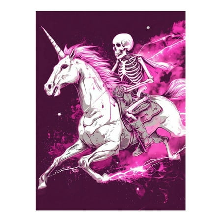Diamond Art Kits for Adults Pink Skull White HorseDiamond Painting Kits for Beginners Frameless Round 5D Full Drill Diamonds Art Gem Art Crafts Home Decor Gifts