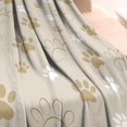 thumbnail image 3 of Dog Paw Footprint Blanket,Comfortable Soft Flannel Throw Blanket,All Season,Warm Lightweight Blankets for Sofa Bed Couch Living Room Chair,60"x80"(150x200cm), 3 of 4