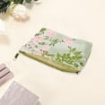thumbnail image 3 of Unique Bargains 1 Pc Portable Cherry Blossom Makeup Bag Polyester Green Medium, 3 of 5