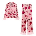 thumbnail image 5 of BILIKEYU Women's Fleece Valentine Pajama Set Breathable Cotton Blend, 5 of 5