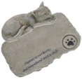 thumbnail image 1 of BESTYASH Pierre Commémorative pour Animaux Statue de Chat en Résine Grise Ornement Hommage Jardin Extérieur, 1 of 5