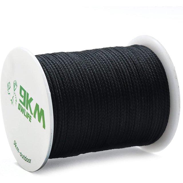 shiyou-Black Corde Kevlar, Haute Résistance à la Traction, Résistante aux Flammes, Ligne de Pêche Tressée, Carillon Éolien, Ligne de Cerf-Volant, Camping, Modèle de Fusée, Corde de Survie Extérieure Forte (50lb 0.5mm 200 Pieds)